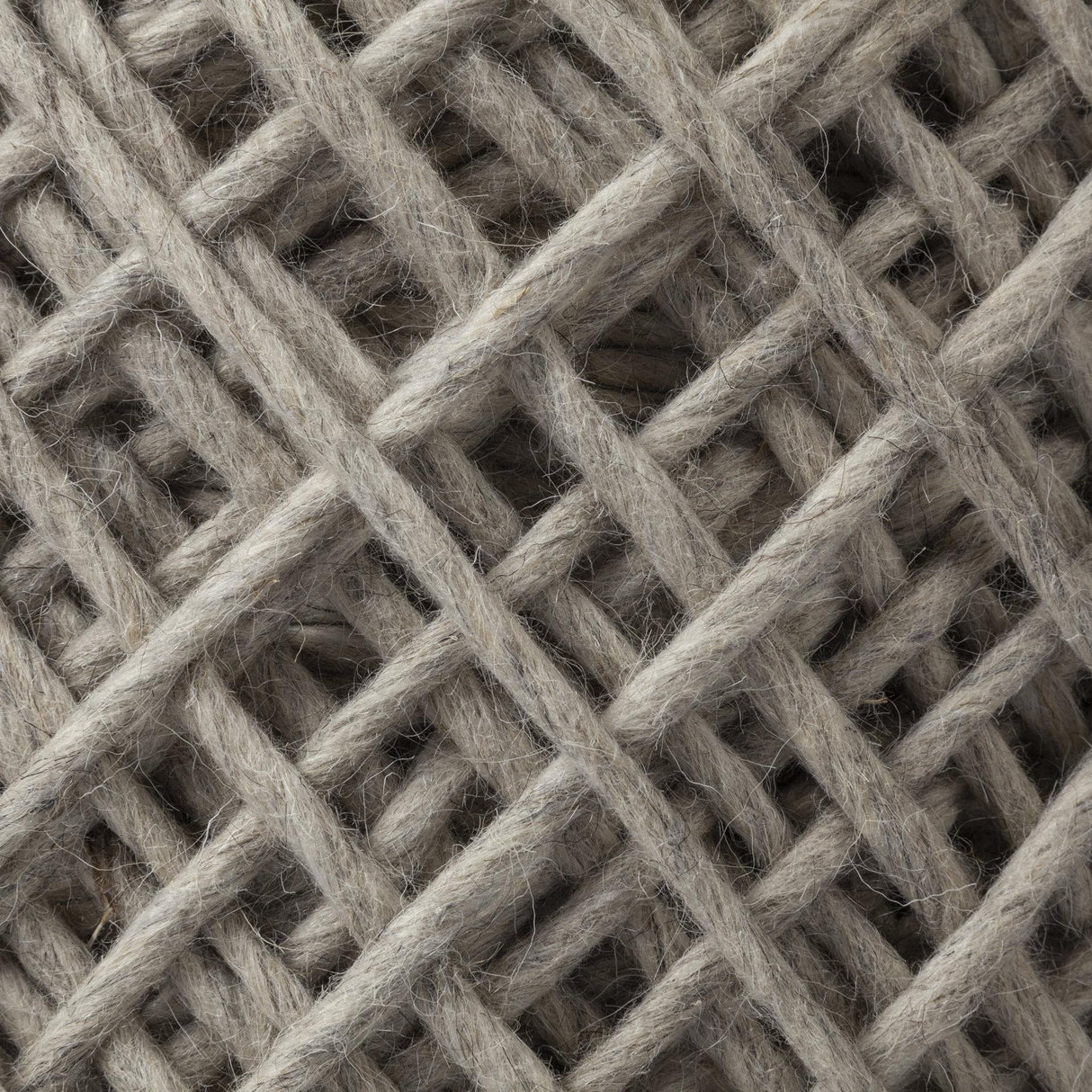 Mercana Allium Oatmeal Handwoven Wool Cylindrical Pouf