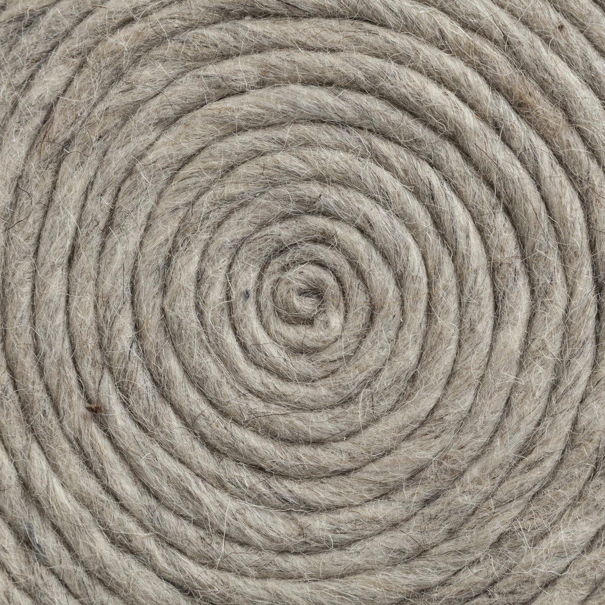 Mercana Allium Oatmeal Handwoven Wool Cylindrical Pouf
