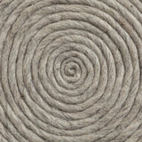 Mercana Allium Oatmeal Handwoven Wool Cylindrical Pouf