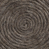 Mercana Allium Dark Brown Handwoven Wool Cylindrical Pouf
