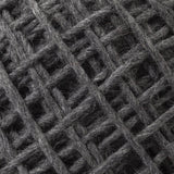 Mercana Allium Dark Gray Handwoven Wool Cylindrical Pouf