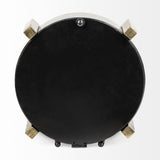 Mercana Agar Black Metal Round Table Clock