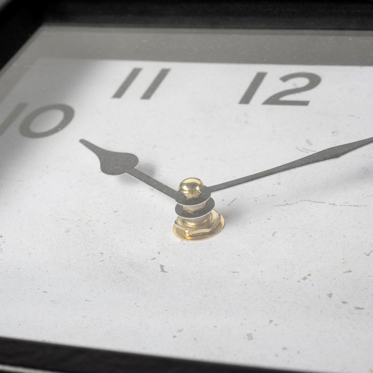 Mercana Ralph I Black Metal Square Table Clock