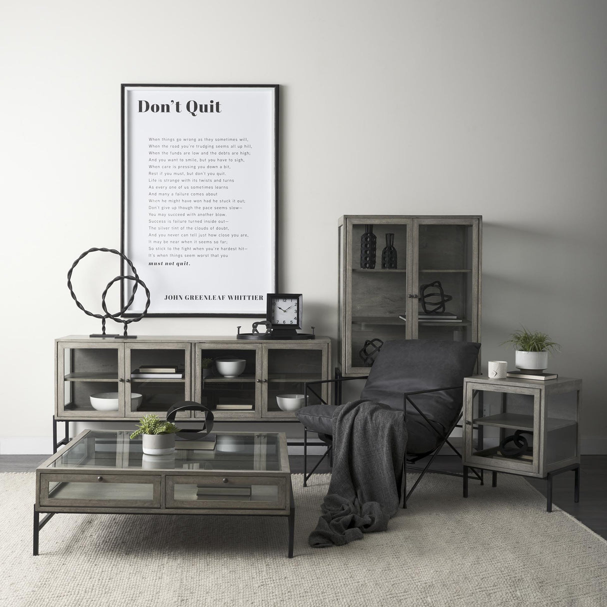 Mercana Ralph I Black Metal Square Table Clock