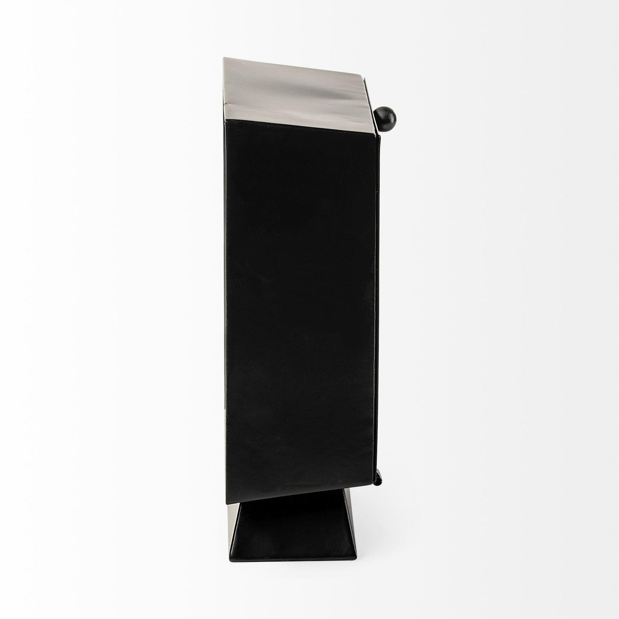 Mercana Ralph I Black Metal Square Table Clock