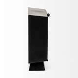 Mercana Ralph I Black Metal Square Table Clock