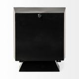Mercana Ralph I Black Metal Square Table Clock