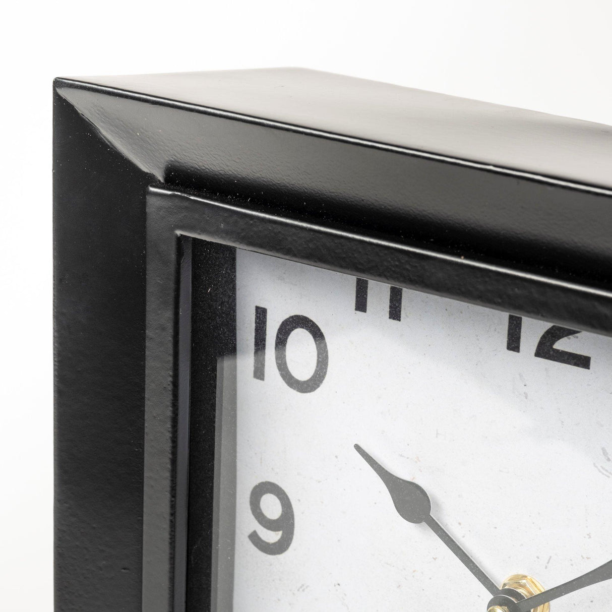 Mercana Ralph I Black Metal Square Table Clock
