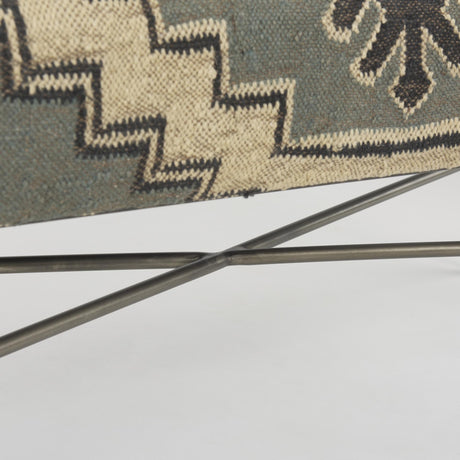 Mercana Avery I 55L x 17W Multi Colored Upholstered Patterned Seat Accent Bench