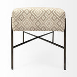 Mercana Avery II 55L x 17W Off White Upholstered Seat With Metal Base Accent Bench