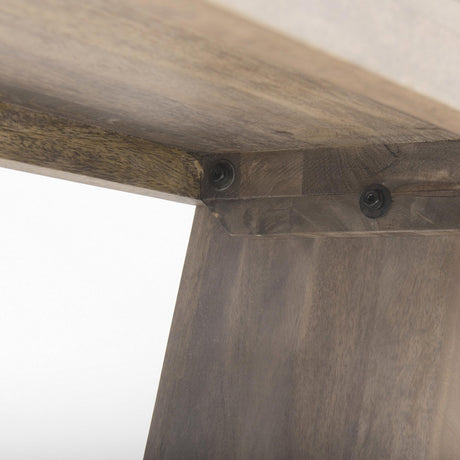 Mercana Elaine I 58L x 14.75W x 20H Brown Wood Upholstered Cream Seat Entryway Bench