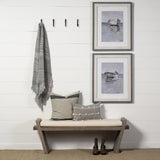 Mercana Elaine I 58L x 14.75W x 20H Brown Wood Upholstered Cream Seat Entryway Bench
