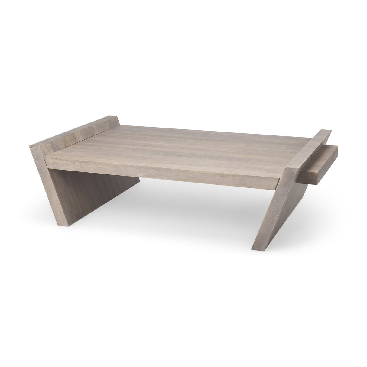 Mercana Elaine 59x36 Brown Solid Wood Top & Base Coffee Table
