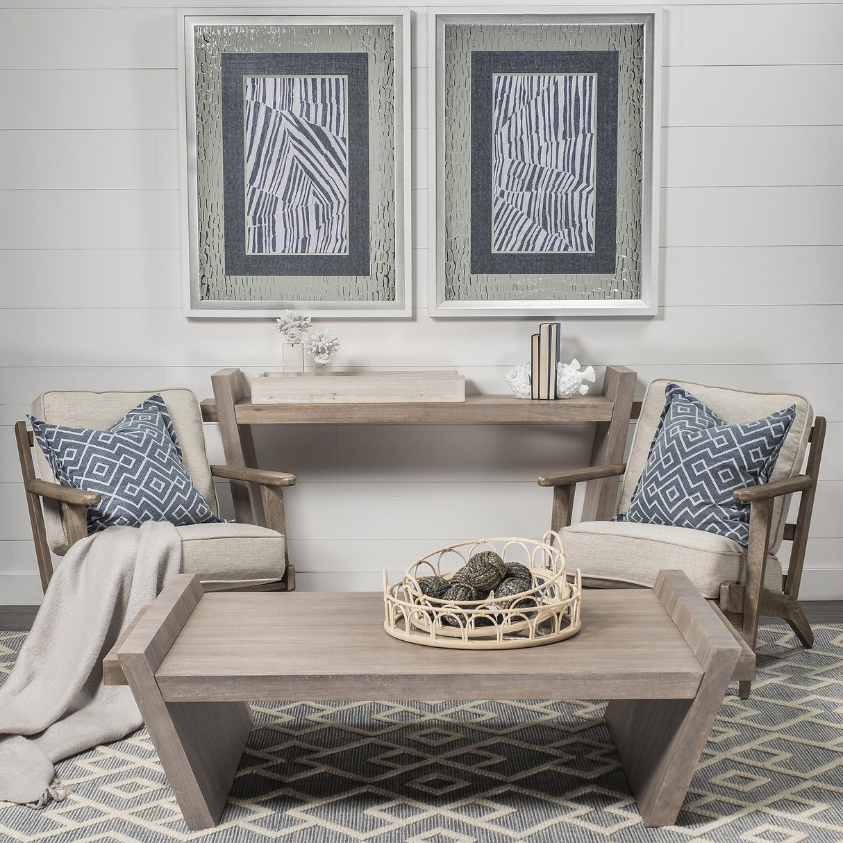 Mercana Elaine 59x36 Brown Solid Wood Top & Base Coffee Table
