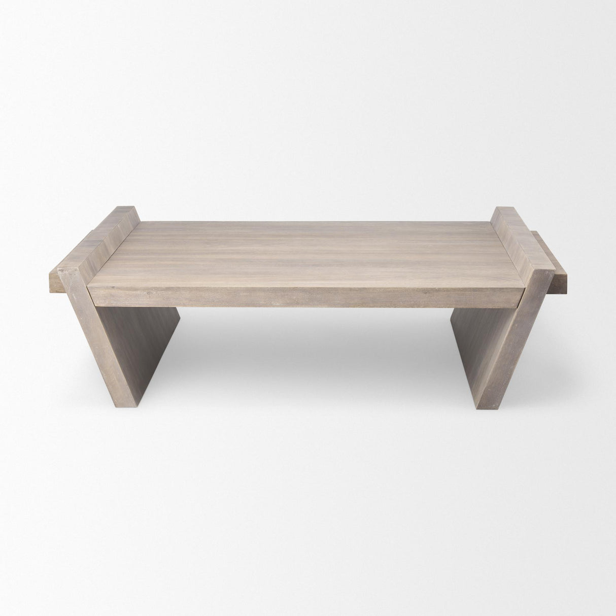 Mercana Elaine 59x36 Brown Solid Wood Top & Base Coffee Table