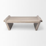 Mercana Elaine 59x36 Brown Solid Wood Top & Base Coffee Table