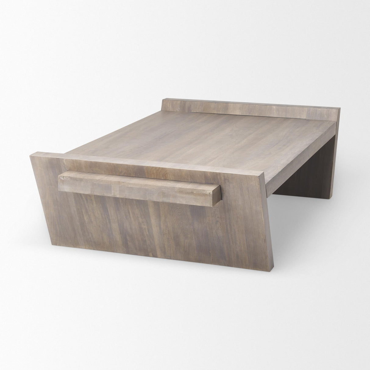 Mercana Elaine 59x36 Brown Solid Wood Top & Base Coffee Table