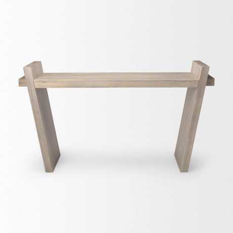 Mercana Elaine III 60L x 16W Brown Wood Angled Leg Console Table