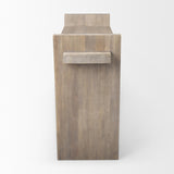 Mercana Elaine III 60L x 16W Brown Wood Angled Leg Console Table