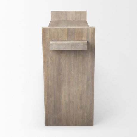 Mercana Elaine III 60L x 16W Brown Wood Angled Leg Console Table