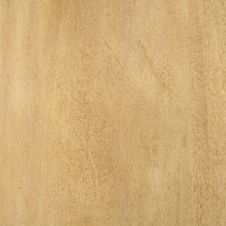 Mercana Papillion II 80x40 Rectangular Blonde Live Edge Sold Wood Top Black Metal Base Dining Table