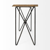 Mercana Papillion I 66L x 16W Blonde Wood and Iron Console Table