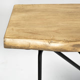 Mercana Papillion I 66L x 16W Blonde Wood and Iron Console Table