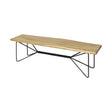 Mercana Papillion III 66L x 16W Blonde Wood And Iron Dining Bench