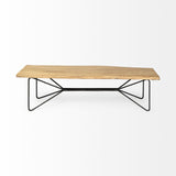 Mercana Papillion III 66L x 16W Blonde Wood And Iron Dining Bench