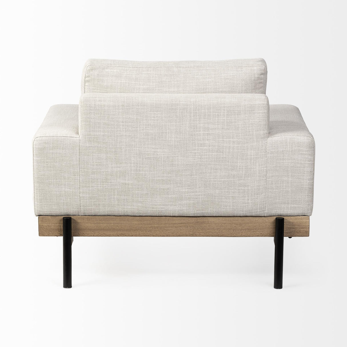 Mercana Colburne I Beige Fabric W/ Wood and Iron Frame Accent Chair