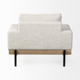Mercana Colburne I Beige Fabric W/ Wood and Iron Frame Accent Chair