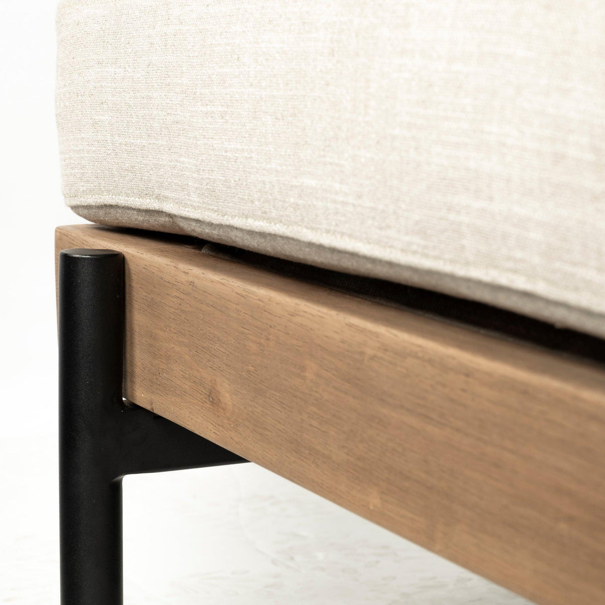 Mercana Colburne I Beige Fabric W/ Wood and Iron Frame Accent Chair