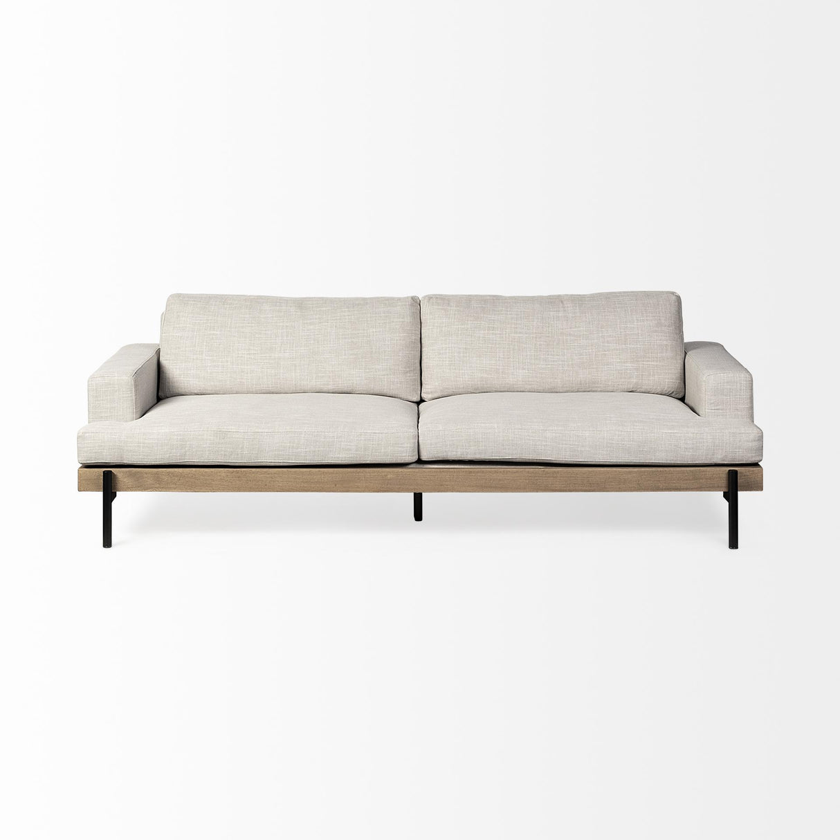 Mercana Colburne II 95" Beige Upholstered Three Seater Sofa