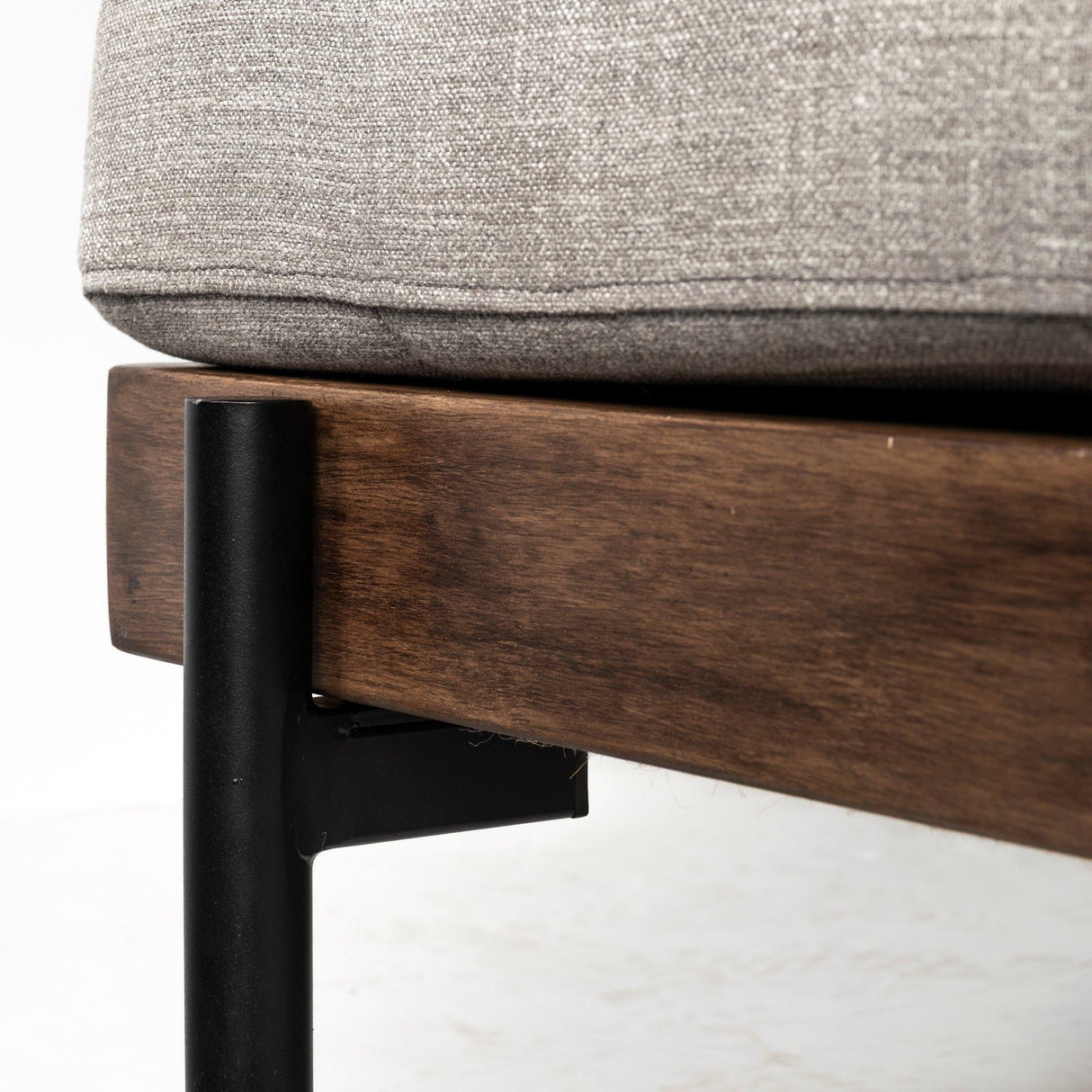 Mercana Colburne I Gray Fabric W/ Wood and Iron Frame Accent Chair