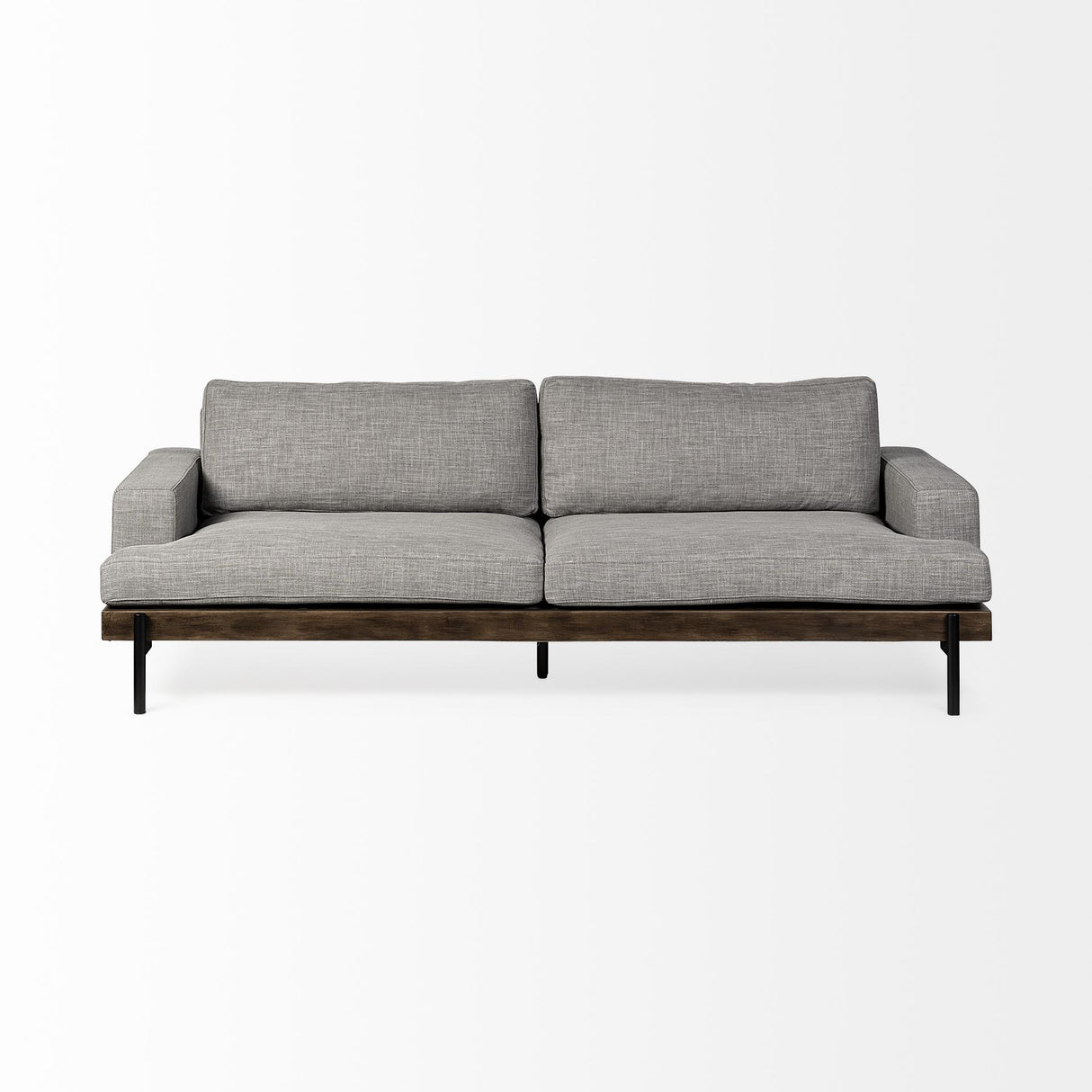 Mercana Colburne II 95" Gray Upholstered Three Seater Sofa