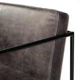 Mercana Stamford 40" Total Height Black Leather Seat w/ Wood Back, Metal Frame Bar Stool