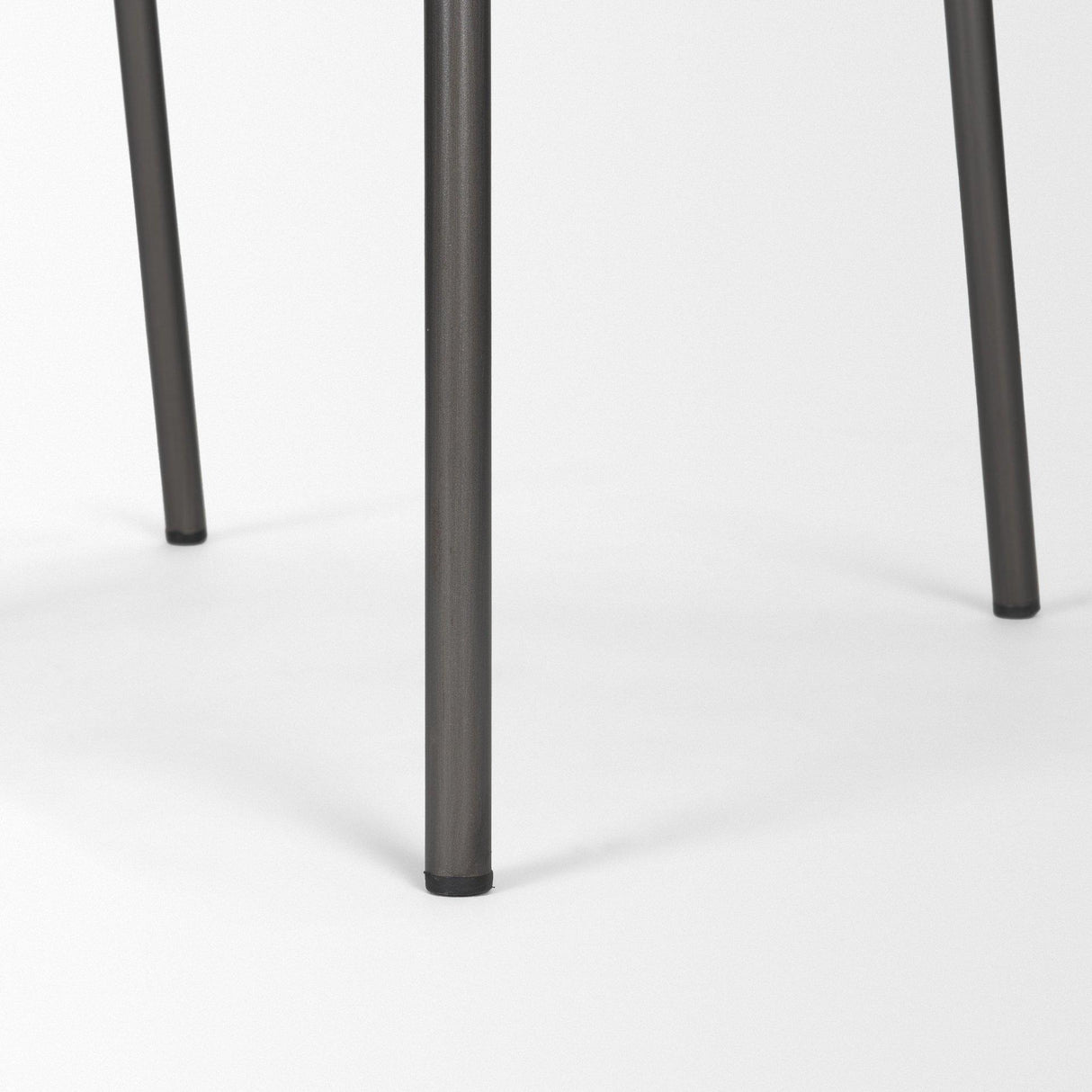Mercana Kavalan 37.5" Total Height Ebony Leather Seat Black Metal Frame Bar Stool