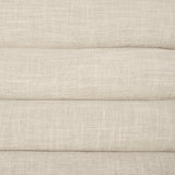 Mercana Pierre Beige Fabric Upholstered Armless Chaise Lounge Chair