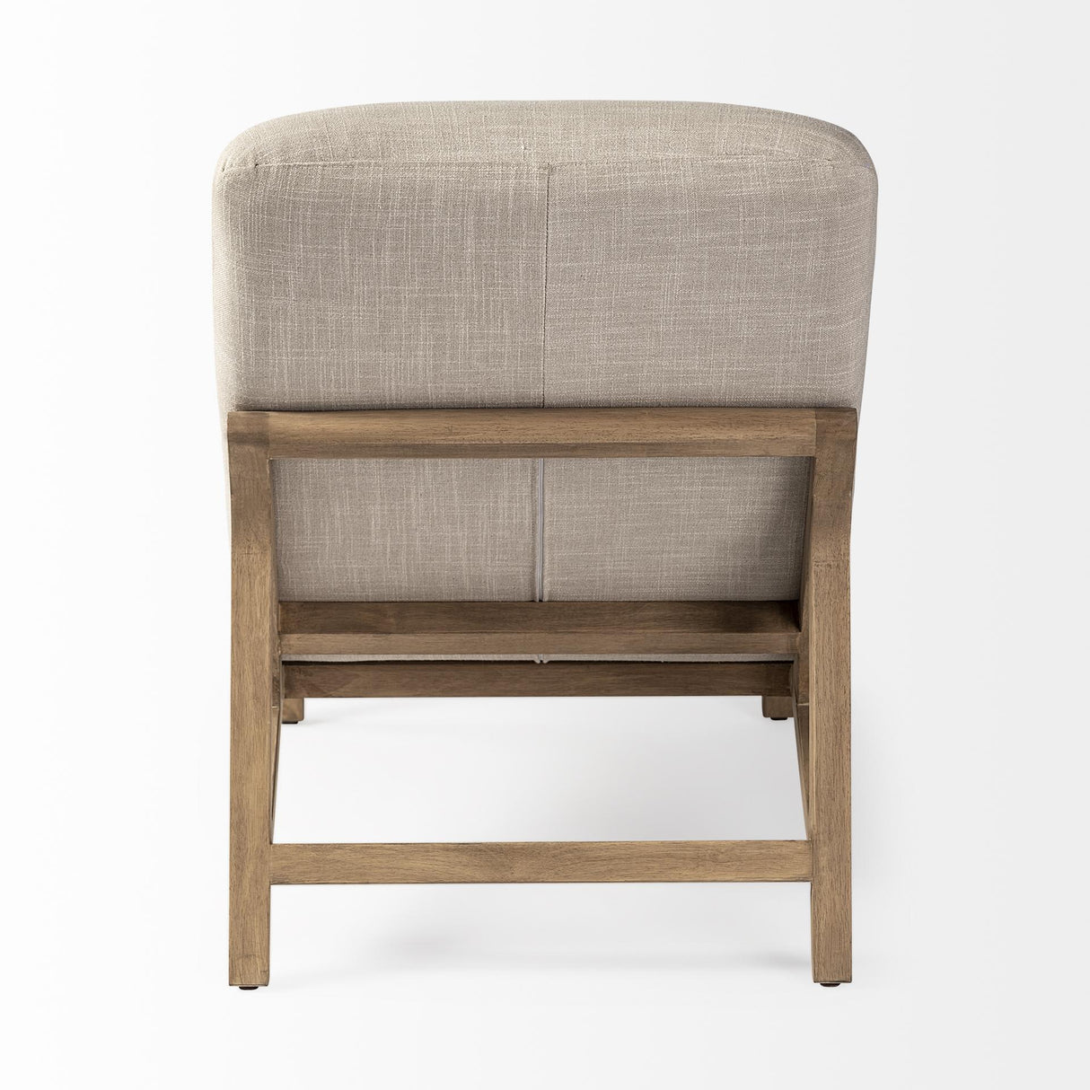 Mercana Pierre Beige Fabric Upholstered Armless Chaise Lounge Chair