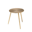 Mercana Reva III (Small) 16L x 16W Gold Round Top Cast Aluminum Accent Table