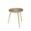 Mercana Reva III (Small) 16L x 16W Gold Round Top Cast Aluminum Accent Table