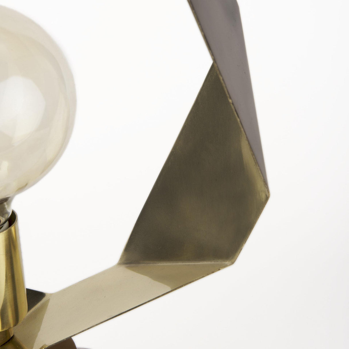 Mercana Shamir 15L x 15W Gold Geometric Metal Table Lamp