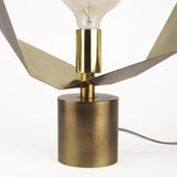 Mercana Shamir 15L x 15W Gold Geometric Metal Table Lamp