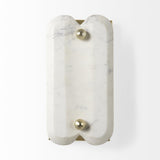 Mercana Stein 5L x 6W Gold W/ White Marble Shade Wall Sconce