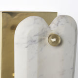 Mercana Stein 5L x 6W Gold W/ White Marble Shade Wall Sconce