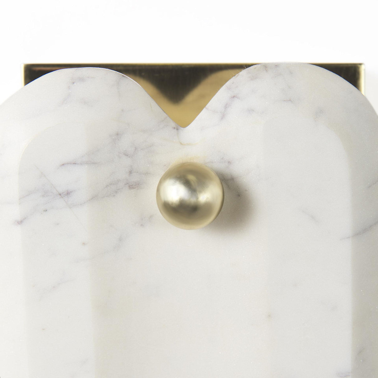 Mercana Stein 5L x 6W Gold W/ White Marble Shade Wall Sconce