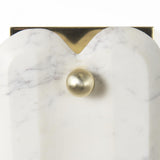 Mercana Stein 5L x 6W Gold W/ White Marble Shade Wall Sconce