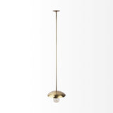 Mercana Garnet 13L x 13W Gold Hammered Metal Pendant Light