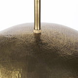 Mercana Garnet 13L x 13W Gold Hammered Metal Pendant Light