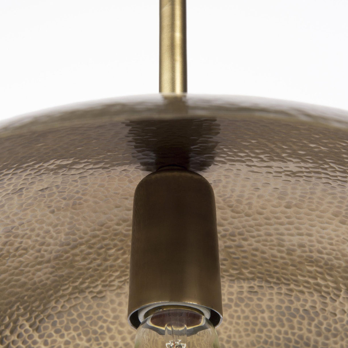 Mercana Garnet 13L x 13W Gold Hammered Metal Pendant Light